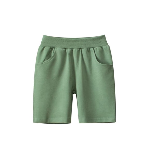 Bxsruta Girls Shorts, Child's Summer Solid Boys and Girls Baby Botton Short Pants Denim Cute Shorts Overalls, Green 1 Years