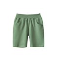 thumbnail image 1 of Bxsruta Girls Shorts, Child's Summer Solid Boys and Girls Baby Botton Short Pants Denim Cute Shorts Overalls, Green 8 Years, 1 of 4