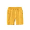 thumbnail image 1 of Bxsruta Girls Shorts, Child's Summer Solid Boys and Girls Baby Botton Short Pants Denim Cute Shorts Overalls, Yellow 2 Years, 1 of 4