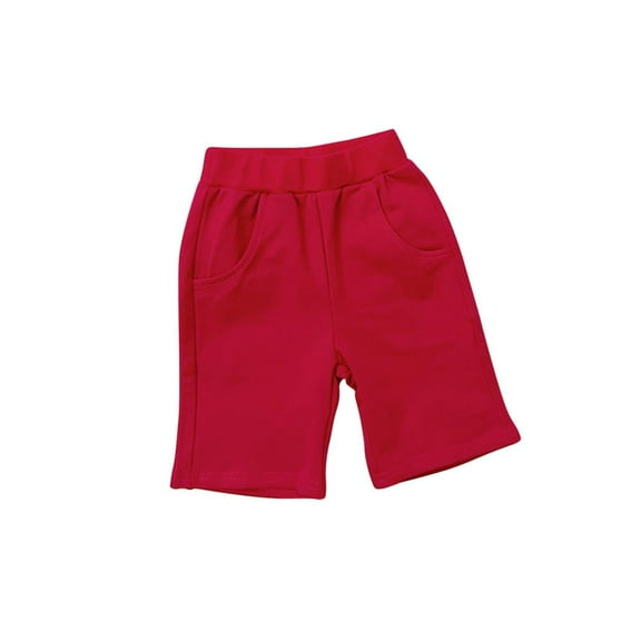 Bxsruta Girls Shorts, Children Solid Color Summer Pants Baby Boy Girl Loose Pockets Half Shorts Pants, Hot Pink 110