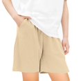 thumbnail image 1 of Bxsruta Girls Shorts, Children's Summer Shorts Loose Print Sports Pants Casual Pants with Pockets for Boys and Girls, Beige 5 Years, 1 of 6