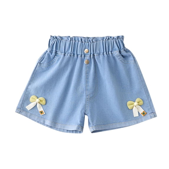 Bxsruta Girls Shorts, Fashion Girls' Jeans Short Pants Children's Jeans Short Pants Casual Outerwear Pants, Yellow A 11 Years