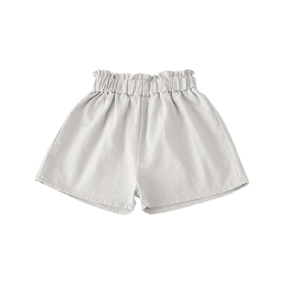 Bxsruta Girls Shorts, Toddler Kids Girls Fashion Solid Color Cute Summer Leisure Pants Shorts, White 5 Years