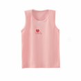 thumbnail image 1 of Bxsruta Girls Sleeveless Camisole Breathable Sweat Wicking Soft Lycra Tank Top Summer Strawberry Print 2-10 Years, 1 of 5