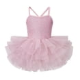 thumbnail image 1 of Bxsruta Girls Sleeveless Mesh Dance Jumpsuit for Ballet Practice Toddler Performance Romper, 1 of 8