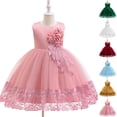thumbnail image 1 of Bxsruta Girls Solid Color A Line Dress Sleeveless Casual Party Dress for Kids Ages 2-12 Years Old Stretchy Soft Comfortable Daily Wear, 1 of 8