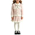 thumbnail image 1 of Bxsruta Girls Sweater and Skirt Set Long Sleeve Button Down Outfit Casual School Party Wear, 1 of 8