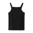 thumbnail image 1 of Bxsruta Girls Tank Tops, Summer Children's Camisole Cotton Girls' Cute Base Girl's Sleeveless Base Top, Black 9 Years, 1 of 4