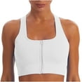 thumbnail image 1 of Bxsruta High Impact Sports Bras for Women Zip Front Sports Bra Workout Fitness Running Yoga White L, 1 of 3