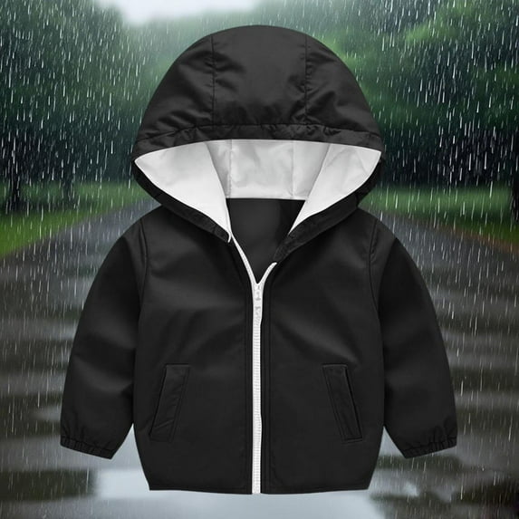 Bxsruta Jacket for Boys, Boys and Girls Waterproof Rain Jacket Windbreaker Coat Kids Raincoat Outerwear