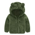 thumbnail image 1 of Bxsruta Jacket for Boys, Reversible Plush Children's Hooded Jacket, Double-Sided Zip Up Fleece Top, 1 of 4