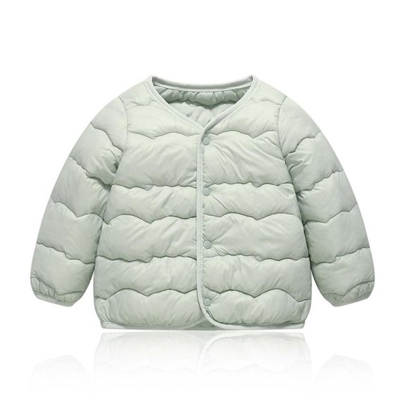Bxsruta Jacket for Girls, Boys and Girls Fall and Winter Baby Solid Color Coat Small and Medium-sized Warm Coat