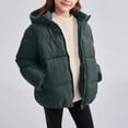 thumbnail image 1 of Bxsruta Jacket for Girls, Children's Solid Down Jacket, Thickened Casual Parka with Zipper Front, Warm Winter Outerwear, 1 of 7