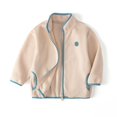 thumbnail image 1 of Bxsruta Jacket for Girls, Kids' Reversible Sherpa Jacket, Double-Sided Fleece Top with Full-Length Zipper Closure, 1 of 4