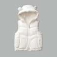 thumbnail image 1 of Bxsruta Jacket for Girls, Solid Kids Hooded Padded Vest, Fleece Lined Waistcoat with Zipper Front, 1 of 8