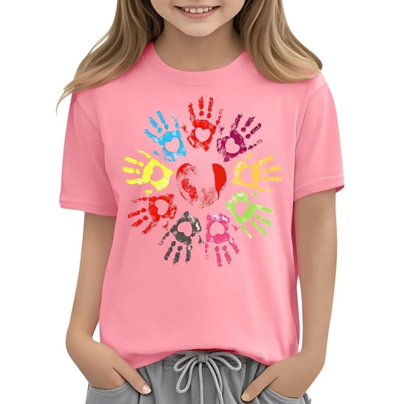 Bxsruta Kids Cotton Graphic T-Shirt Anti Bullying School Season Short Sleeve Tee
