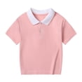 thumbnail image 1 of Bxsruta Kids' Short Sleeve Shirt with Turn-Down Collar, Soft Cotton Blend for Recreational Sports and Everyday Casual Wear, 1 of 8