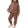 thumbnail image 1 of Bxsruta Kids Tracksuit Set Zip Up Jacket Jogger Pants 2 Piece Casual Outfit for Girls, 1 of 7