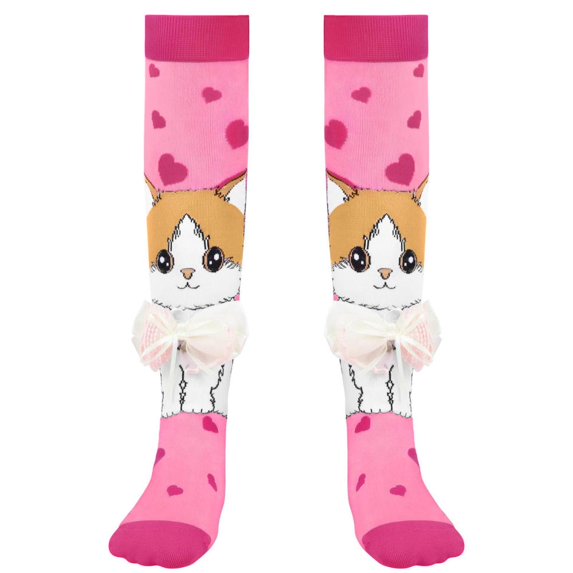 Bxsruta Knee High Socks Cartoon Penguin Print Cute Fun Long Winter Holiday Casual Hosiery