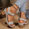 thumbnail image 1 of Bxsruta Leather Single-Strap High Heel Sandals, Adjustable Buckle Design with Reinforced Polyurethane Sole, 1 of 8