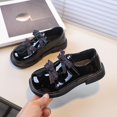 thumbnail image 1 of Bxsruta Little Girls Mary Janes Flat Shoes Bowknot Dress Shoes School Uniform Footwear, 1 of 5