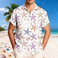 thumbnail image 1 of Bxsruta Men'S Extended Size Casual Short Sleeve Button-Down Shirt with Printed Turndown Collar for Summer Outdoor Wear, Loose Fit Polyester Fabric, Machine Washable, 5XL, 1 of 7