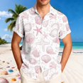 thumbnail image 1 of Bxsruta Men'S Extended Size Casual Short Sleeve Button-Down Shirt with Printed Turndown Collar for Summer Outdoor Wear, Loose Fit Polyester Fabric, Machine Washable, 3XL, 1 of 7