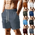 thumbnail image 1 of Bxsruta Men's Basketball Shorts Breathable Polyester with Pockets for Gym Running Swimming Casual Wear, 1 of 8