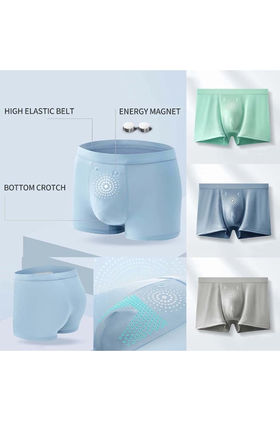 Men's Breathable Boxer Briefs 95% Polyester 5% Spandex Comfort Support Panel Pull-On Everyday Underwear