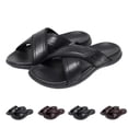 thumbnail image 1 of Bxsruta Men's Cushioned Slide Sandals with Padded Footbed & Crisscross Strap, Casual Everyday Comfort Open-Toe Design, 1 of 8