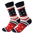 thumbnail image 1 of Bxsruta Men‘s Independence Day Novelty Socks Comfortable Breathable Mid Length Crew Socks for Daily Wear, 1 of 4