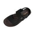thumbnail image 1 of Bxsruta Men's Open-Toe Outdoor Sandals, Leather-Like Upper with Anti-Slip Tread & Adjustable Ankle Buckle, 1 of 4