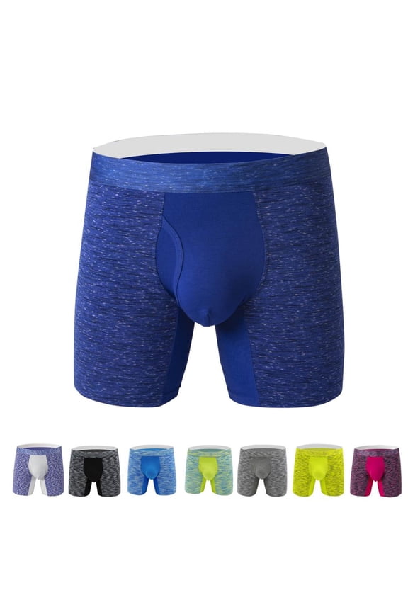 Men's Premium Cooling Boxer Briefs Breathable Moisture Wicking Quick Dry 360 Degree Anti Chafing Separate Pouch Athletic Underwear for Daily and Sports