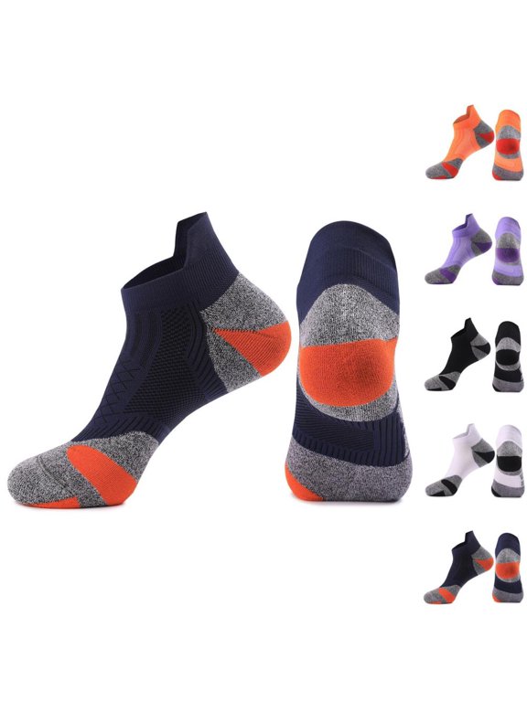 Mens Thermal Cycling Socks Wool Blend Blended Cushioned Breathable Outdoor Sports Performance Mid Calf Crew Socks 1 Pair