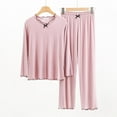 thumbnail image 1 of Bxsruta Pajamas Set for Women, Women's Sleepwear Sets Long Sleeve Comfort Pajamas for Home Relaxation, Two-Piece Modest Sleepwear Outfit, 1 of 7