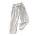 thumbnail image 1 of Bxsruta Pants for Kids, Adjustable Ankle Tie Pocket Casual Pants, Children's Solid Color Pants, 1 of 4