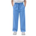 thumbnail image 1 of Bxsruta Pants for Kids, Children's Solid Color Girls' Full Length Pants Casual Home Long Pants, 1 of 6