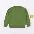 thumbnail image 1 of Bxsruta Pullover for Kids, Children's Lightweight Cotton Knit Sweater, Round Neck Long Sleeve Pullover with Fleece Lining, 1 of 5