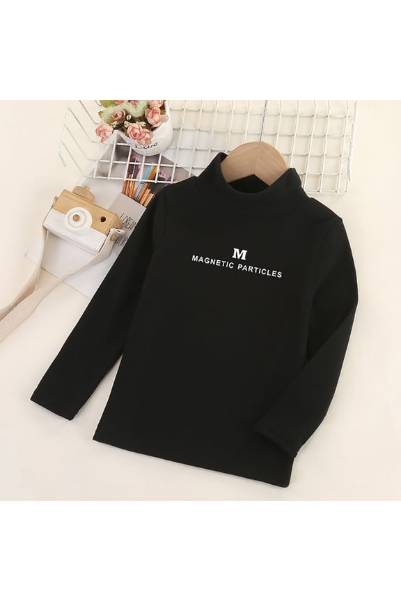 Pullover for Kids, Insulating Fleece Mid-Layer, Graphic Accent Thermal Base Shirt, Temperature-Regulating Interior