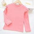thumbnail image 1 of Bxsruta Pullover for Kids, Kids Long Sleeve Pullover Shirt with Semi High Neck, Flutter Sleeve Top, 1 of 3