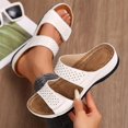 thumbnail image 1 of Bxsruta Rhinestone-Adorned Slip-On Sandals with Two-Strap Design, Cushioned Arch Support for Women's Spring/Summer Fashion, 1 of 8