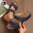 thumbnail image 1 of Bxsruta Rhinestone-Adorned Slip-On Sandals with Two-Strap Design, Cushioned Arch Support for Women's Spring/Summer Fashion, 1 of 8