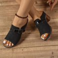 thumbnail image 1 of Bxsruta Shiny Strap Thick Heel Sandals with Adjustable Buckle, Women's Retro-Inspired Party Footwear for Spring/Summer Events, 1 of 8