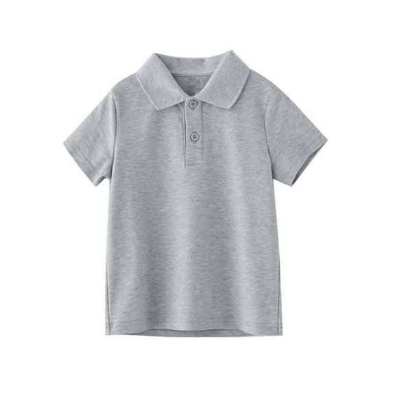 Bxsruta Shirts for Kids, Classic Solid Color Round Neck Shirt, Casual Short Sleeve Summer Wear