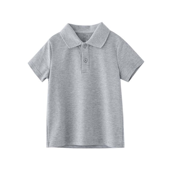 Bxsruta Shirts for Kids, Classic Solid Color Round Neck Shirt, Casual Short Sleeve Summer Wear