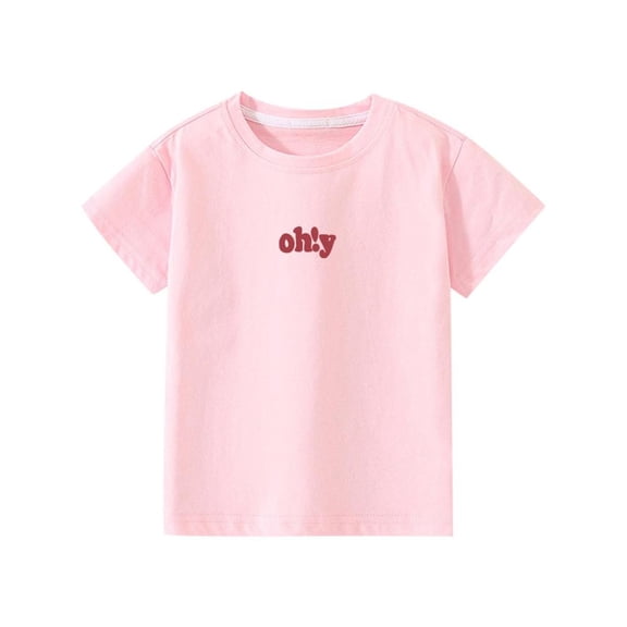 Bxsruta Shirts for Kids, Printed Round Neck T-Shirt, Loose Casual Short Sleeved Shirt