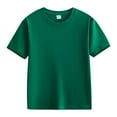 thumbnail image 1 of Bxsruta Shirts for Kids, Solid Color Kids Short Sleeve Tee, Basic Cotton Round Neck Top, Soft Breathable Casual Shirt, 1 of 4
