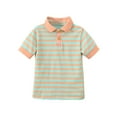 thumbnail image 1 of Bxsruta Shirts for Kids, Striped Lapel Kids Short Sleeve Top, Collar Casual Blouse, Cotton Blend Fashionable Tee Shirt, 1 of 8
