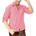thumbnail image 1 of Bxsruta Shirts for Men, Men's Checkered Shirt with Contrast Stitching, 1 of 6