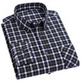 thumbnail image 1 of Bxsruta Shirts for Men, Men's Elastic Button-Down Checkered Shirt, Comfort Stretch Fabric Long Sleeve Casual Top with Flap Pockets, 1 of 4